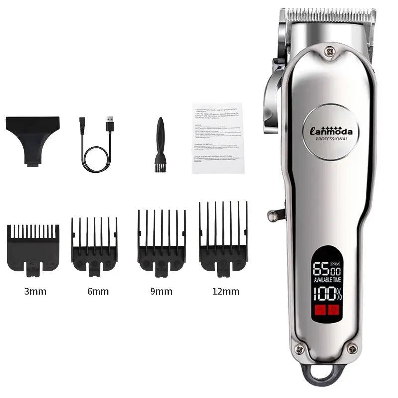 Professional All-Metal Low Noise Pet Clipper - 3H Runtime & Carbon Steel Blade PawBayPets
