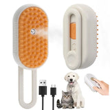 Rechargeable Anti - static Multifunctional Cat Steam Massage & Hair - shedding Comb - PawBayPets