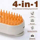 Rechargeable Anti - static Multifunctional Cat Steam Massage & Hair - shedding Comb - PawBayPets