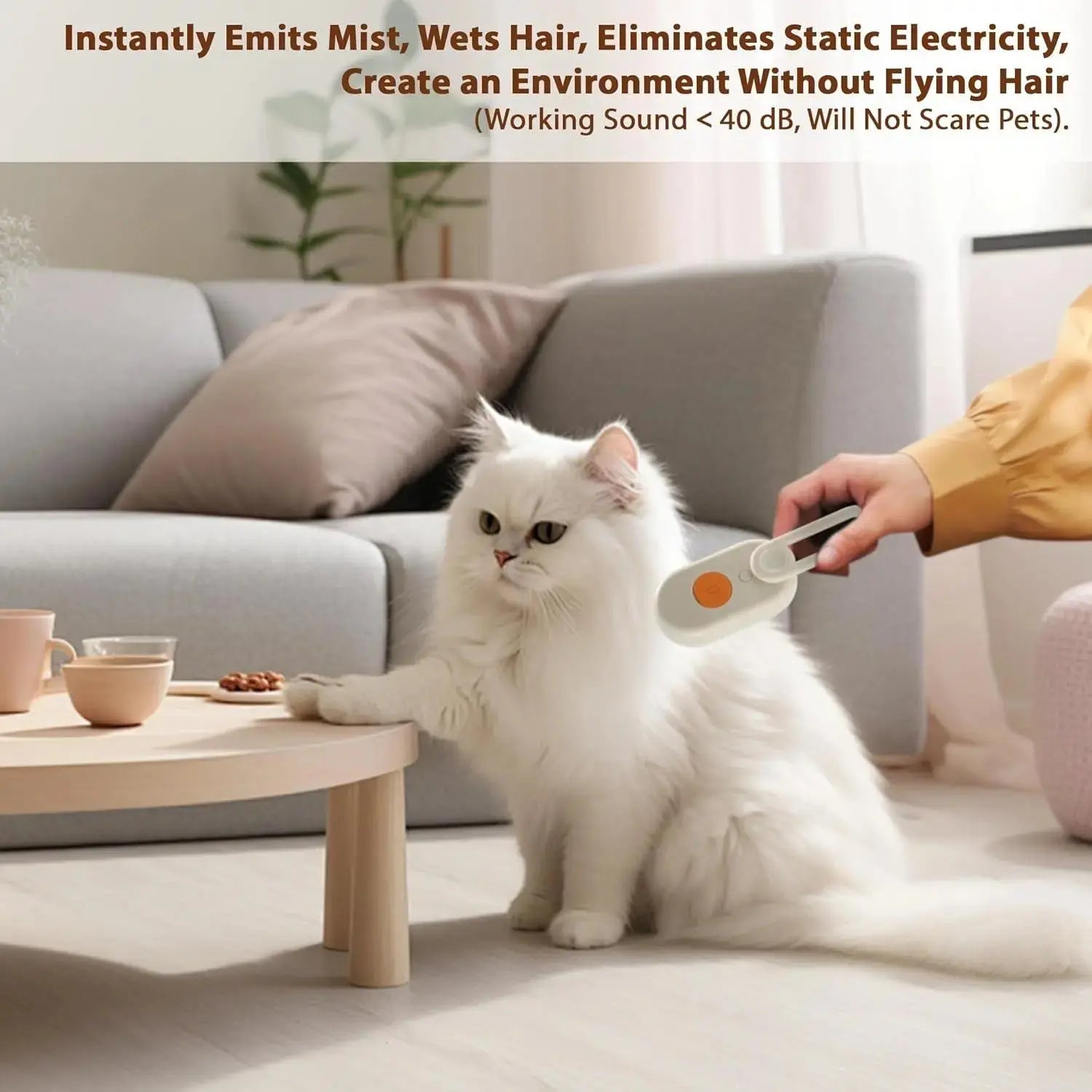 Rechargeable Anti - static Multifunctional Cat Steam Massage & Hair - shedding Comb - PawBayPets