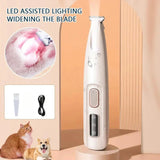 Rechargeable Cordless Pet Paw Trimmer - LED Light & Quiet Grooming Tool PawBayPets