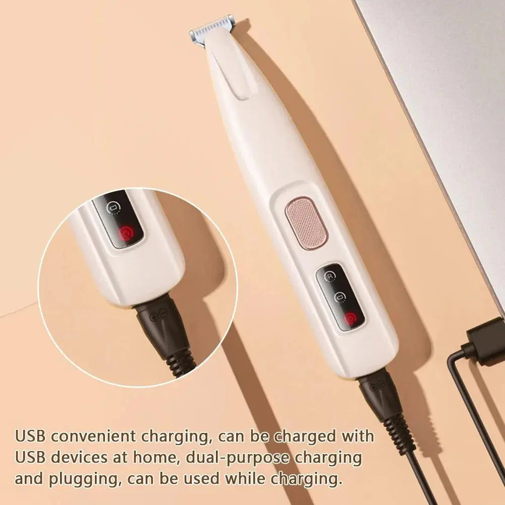 Rechargeable Cordless Pet Paw Trimmer with LED Light - Portable Grooming Tool for Dogs & Cats - PawBayPets