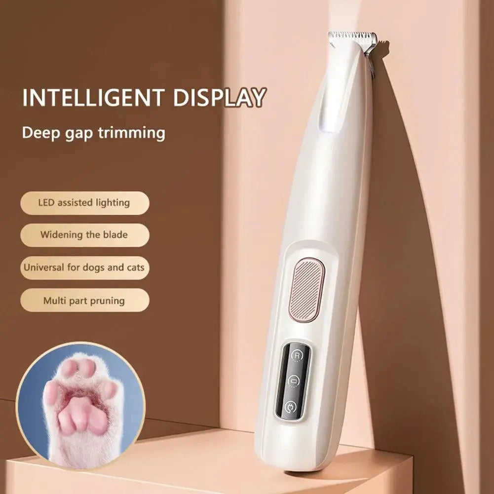Rechargeable Cordless Pet Paw Trimmer with LED Light - Portable Grooming Tool for Dogs & Cats - PawBayPets