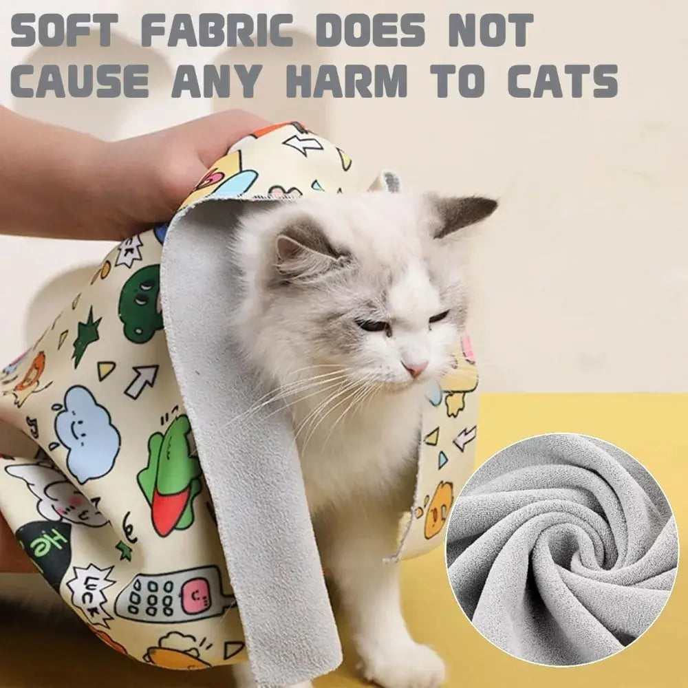 Self-Adherent Cat Restraint Wrap - Anti-Bite & Scratch Control PawBayPets