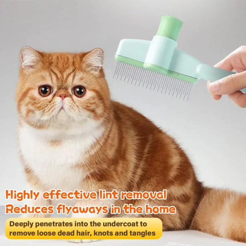 🔥Groom Your Pet with Ease - Self-cleaning Flea Comb Pet Grooming Brush - PawBayPets