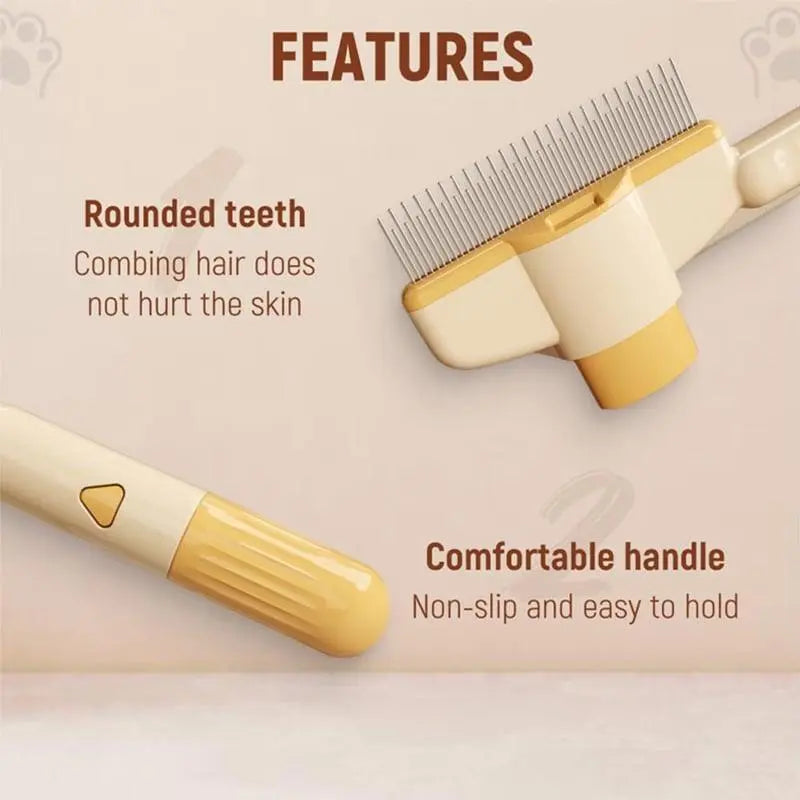 🔥Groom Your Pet with Ease - Self-cleaning Flea Comb Pet Grooming Brush - PawBayPets