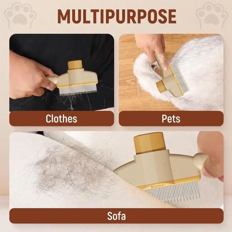 🔥Groom Your Pet with Ease - Self-cleaning Flea Comb Pet Grooming Brush - PawBayPets
