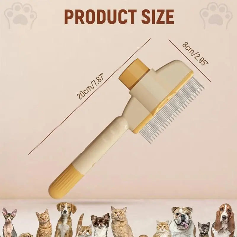 🔥Groom Your Pet with Ease - Self-cleaning Flea Comb Pet Grooming Brush - PawBayPets
