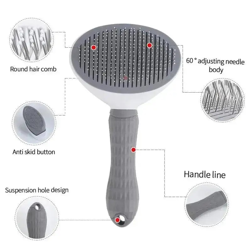 Pet Hair Remover & Grooming Tools: Self-Cleaning Dog Brush, Cat Comb for Dogs and Cats Accessories - PawBayPets