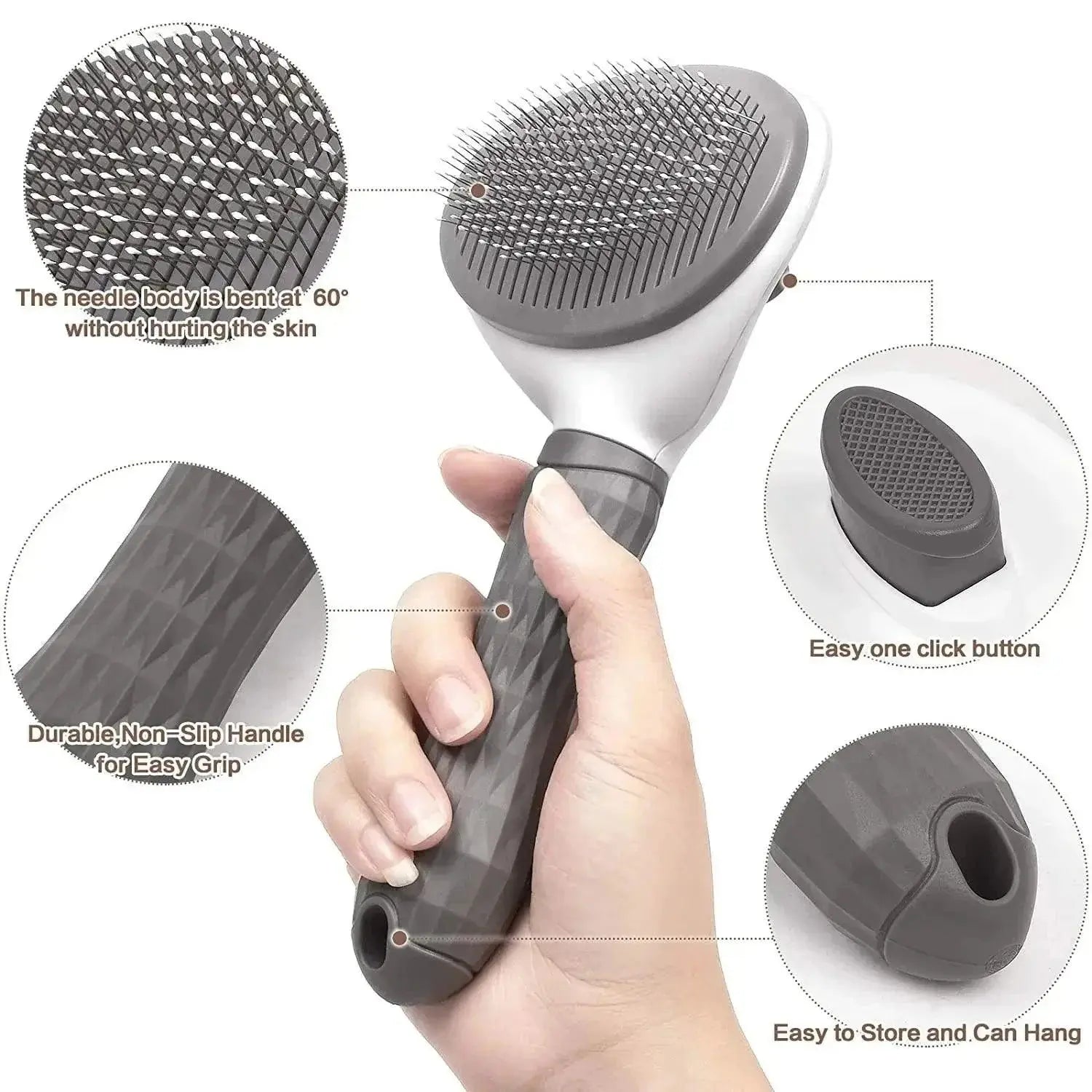 Pet Hair Remover & Grooming Tools: Self-Cleaning Dog Brush, Cat Comb for Dogs and Cats Accessories - PawBayPets