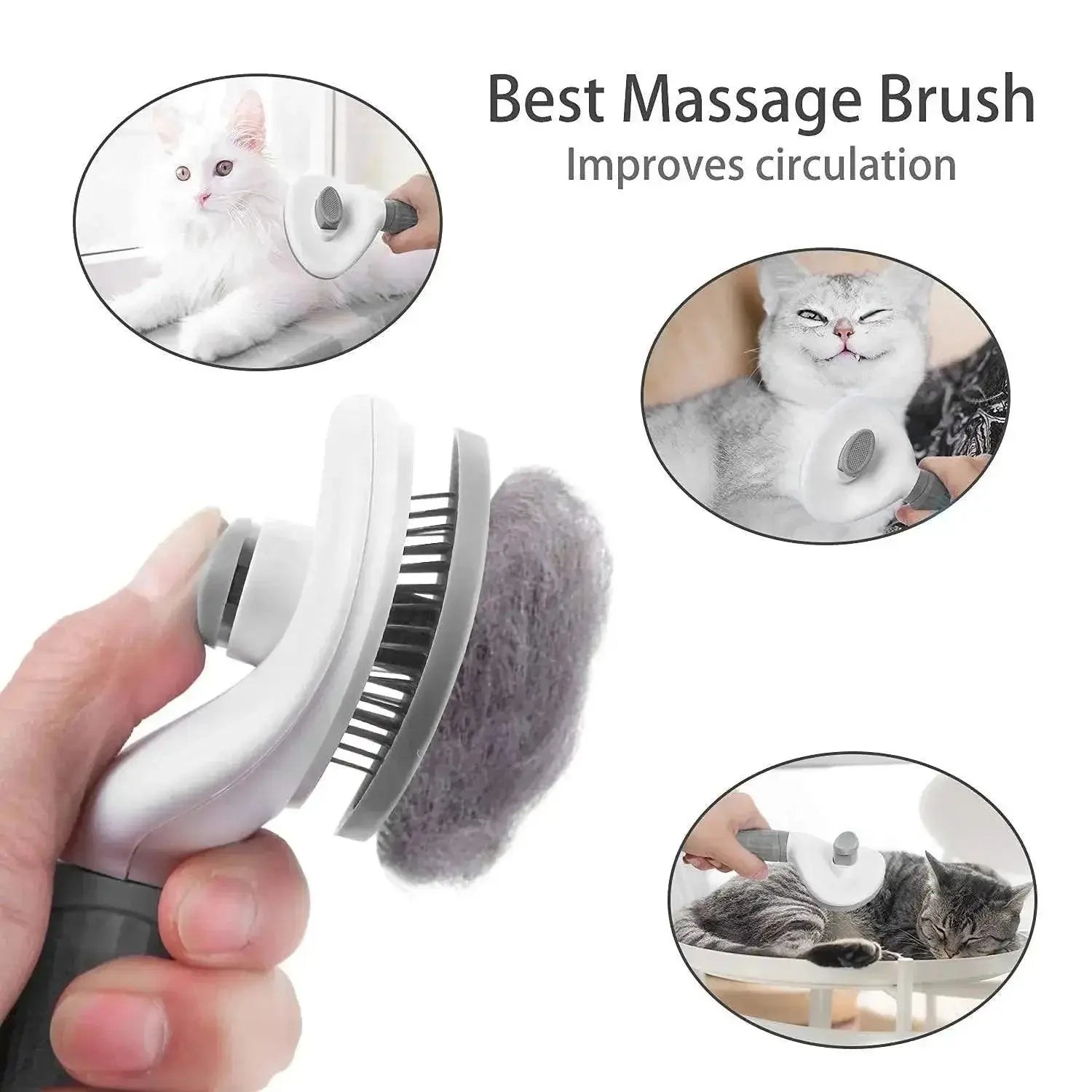 Pet Hair Remover & Grooming Tools: Self-Cleaning Dog Brush, Cat Comb for Dogs and Cats Accessories - PawBayPets