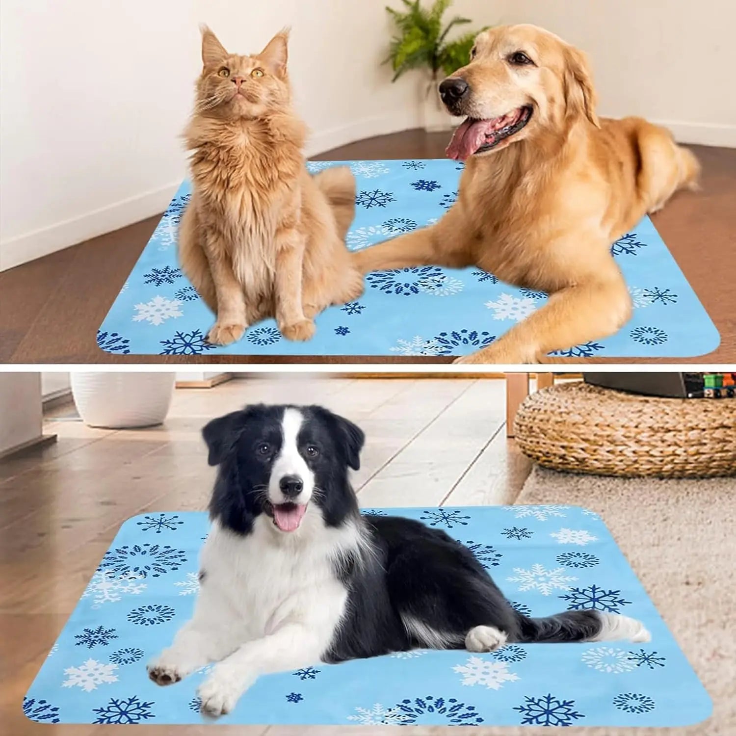 Self-Cooling Gel Mat for Pets - Auto Temperature Control, Portable & Reversible PawBayPets