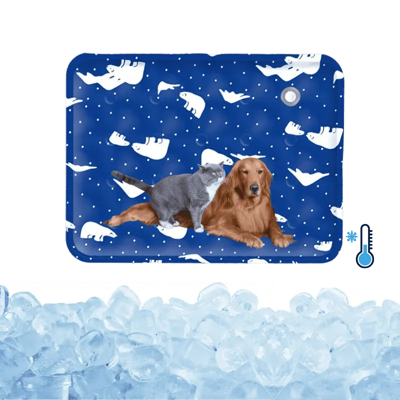 Self-Cooling Gel Mat for Pets - Auto Temperature Control, Portable & Reversible PawBayPets