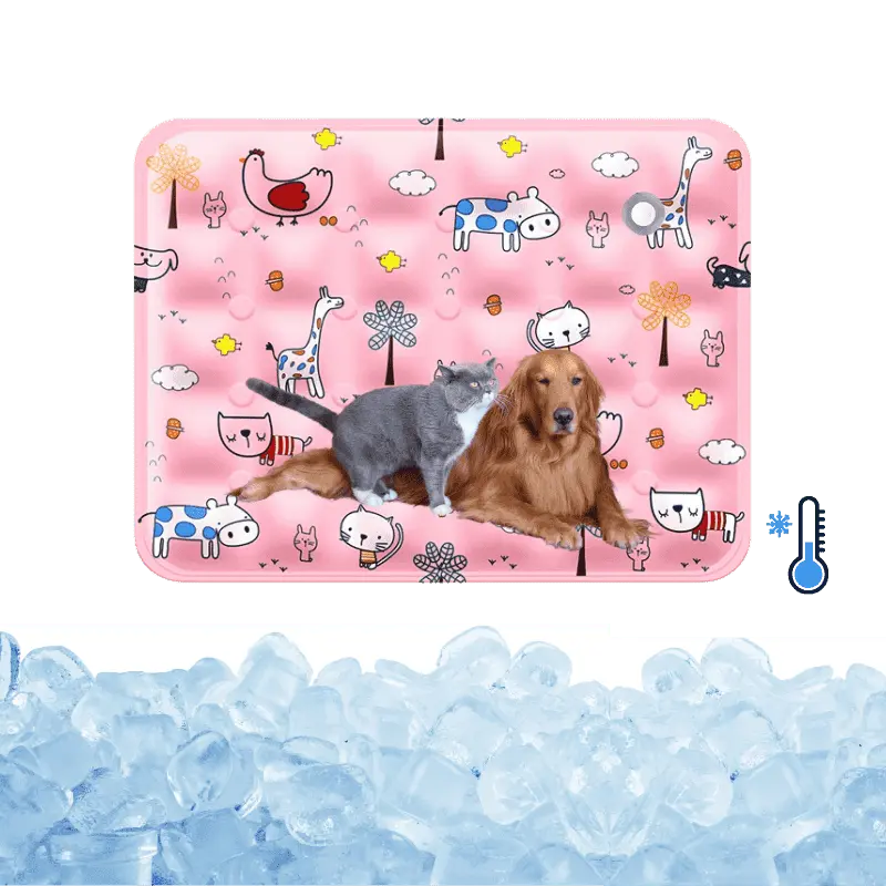 Self-Cooling Gel Mat for Pets - Auto Temperature Control, Portable & Reversible PawBayPets
