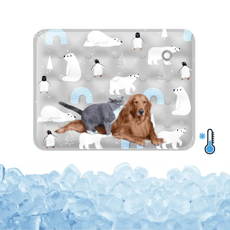 Self-Cooling Gel Mat for Pets - Auto Temperature Control, Portable & Reversible PawBayPets
